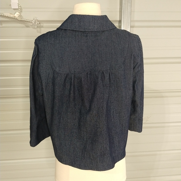 šSandro Denim Buttoned Jacket - Picture 2 of 3